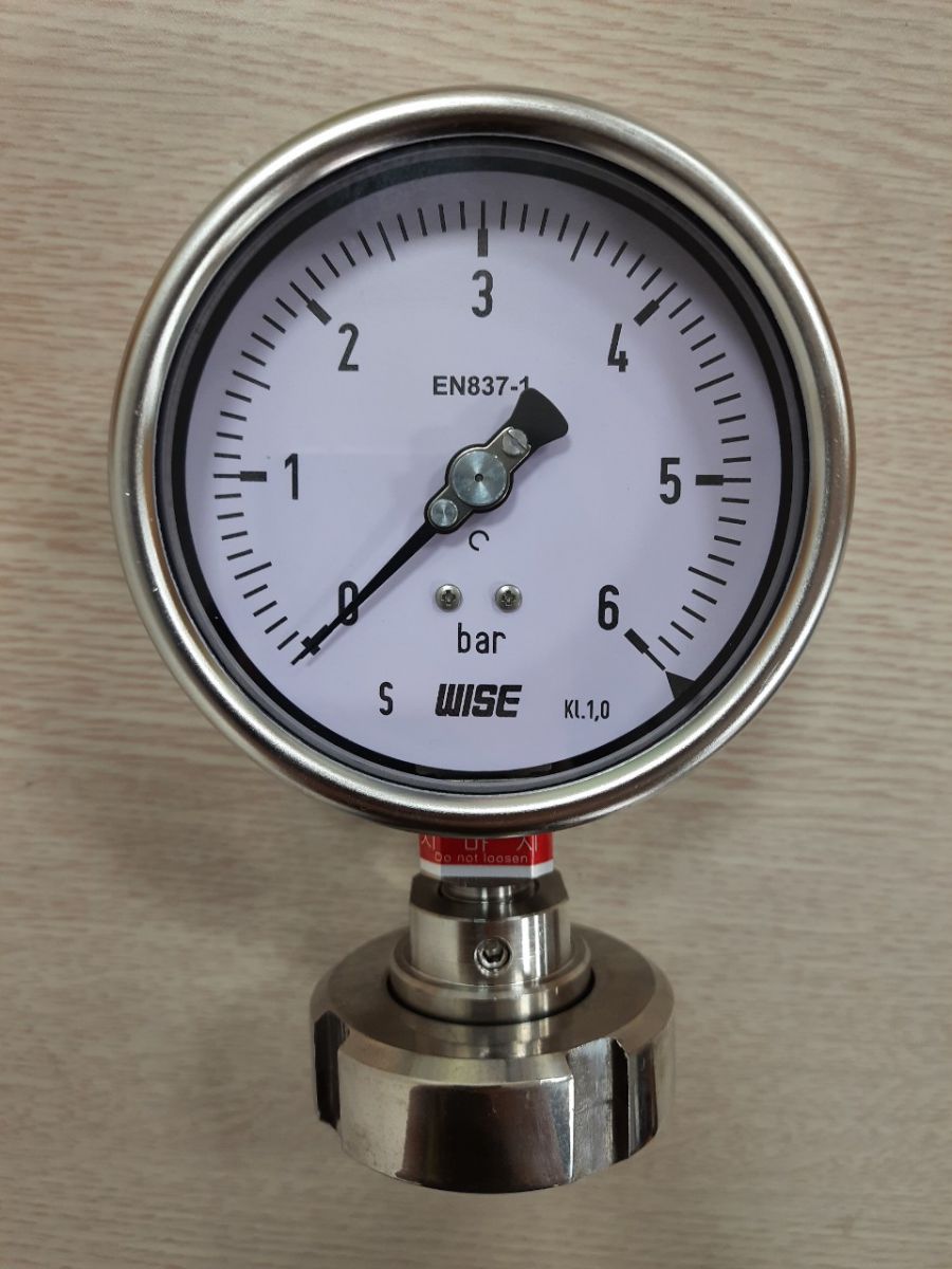 Đồng hồ đo áp suất hóa chất dang màng 6bar